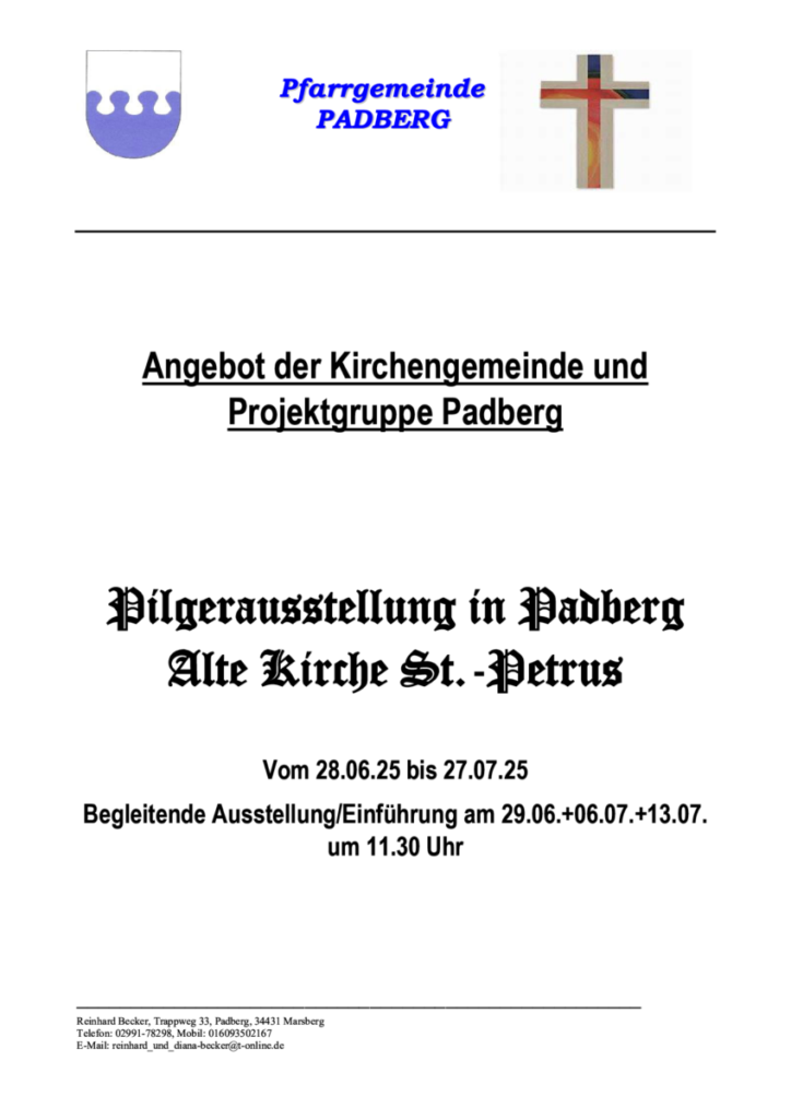 Plakat Pilgeraustellung