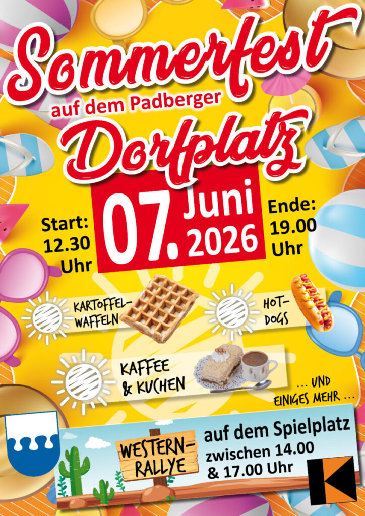 Plakat Sommerfest 07.06.2026 Dorfplatz